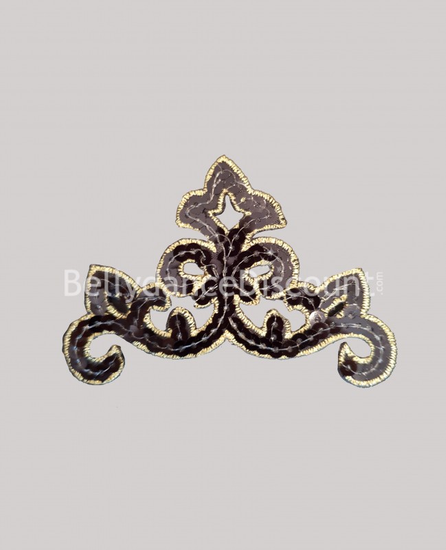 Orientalisches Motiv zum aufnähen in Schwarz