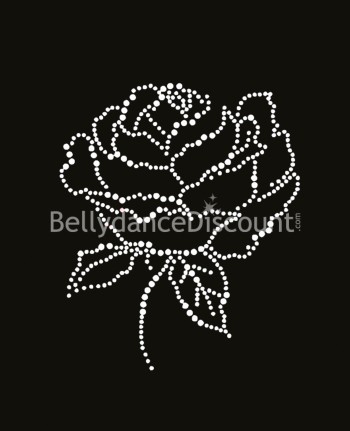 Motiv "Blume" mit heissklebendem Strass