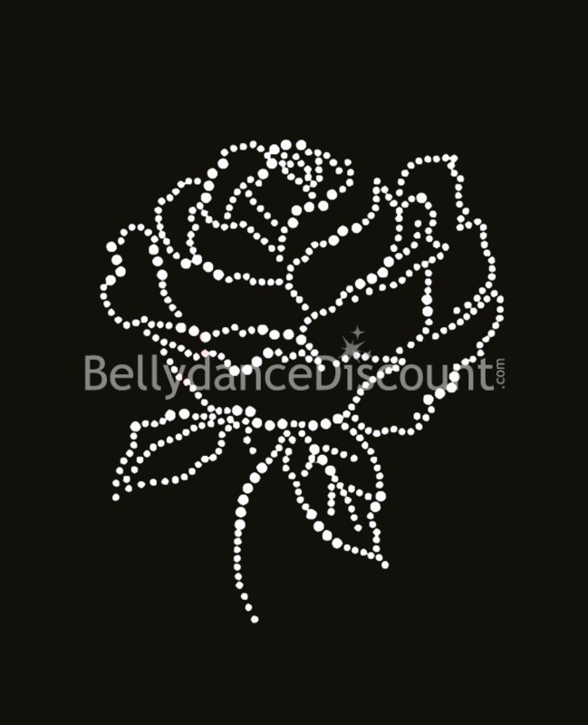 Motiv "Blume" mit heissklebendem Strass