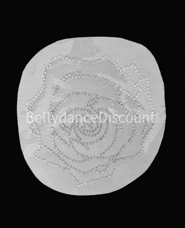 Motif "Fleur" à strass thermocollant