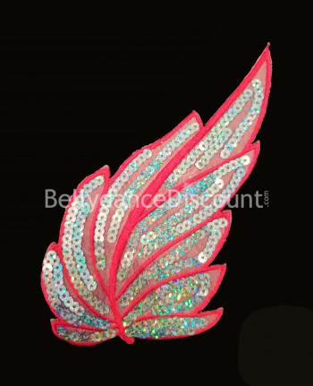 Sew-on "Leaf" pattern pink