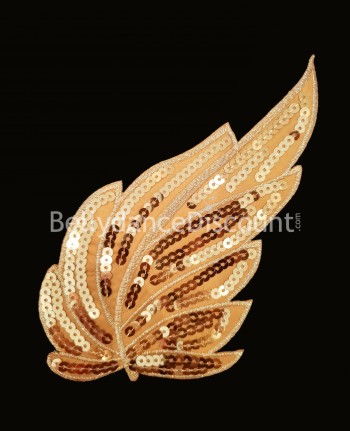 Sew-on "Leaf" pattern gold