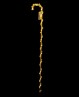Canne de danse lumineuse or