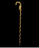 Gold light-up dance cane