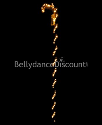 Gold light-up dance cane