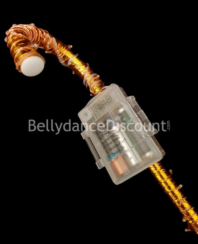 Canne de danse lumineuse or