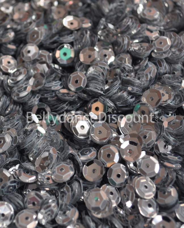 Packung mit 1000 mini Pastillen zum Aufnähen in Silber