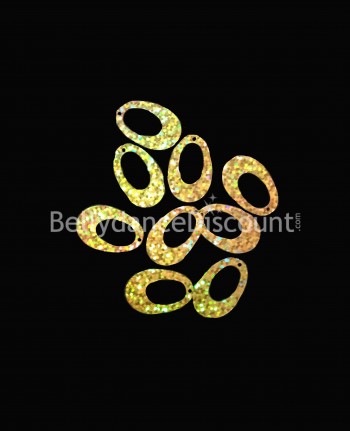 100 escamas ovaladas color dorado para coser