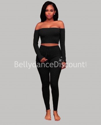 Black workout dance outfit
