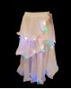 Gonna bianca luminosa LED multicolori