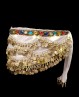Ceinture de danse orientale lumineuse or