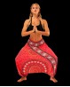 Pantalones rojos para danza de la India