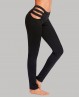 Black dance pants with straps