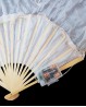 Par de abanicos dorados luminosos para danza oriental