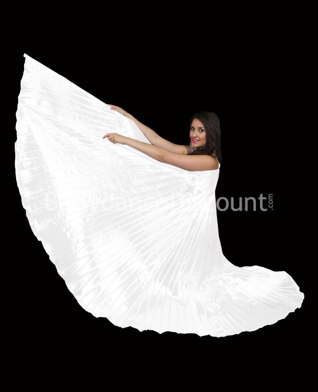 Ailes d'Isis de danse orientale opaques blanches Ailes d'Isis de danse orientale opaques blanches