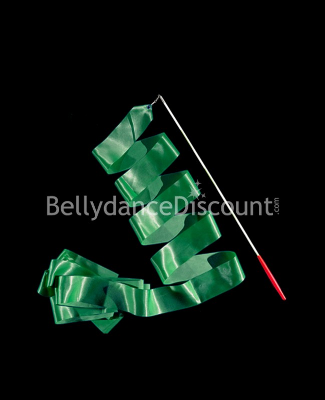 Emerald green Bellydance and rhythmic gymnastics ribbon