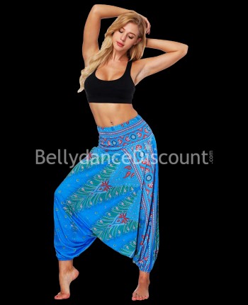 Pantalones azules para danza de la India