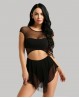 Body de danse ouvert noir