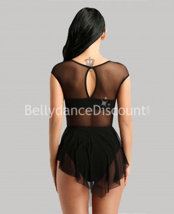 Body de danza abierto negro