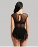 Body de danza abierto negro