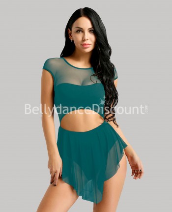 Body de danza abierto verde