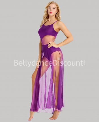 Dance leotard dress purple