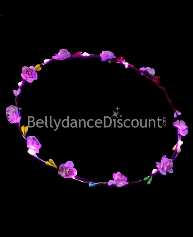 Light up pink flower headband