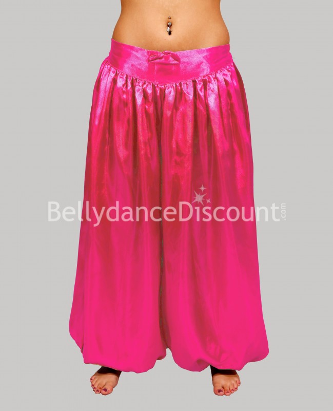 Hose für den orientalischen und Bollywood Tanz aus Satin in Fuchsia