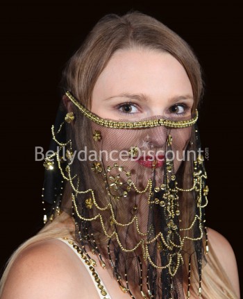 Velo para el rostro negro ideal para la danza del vientre