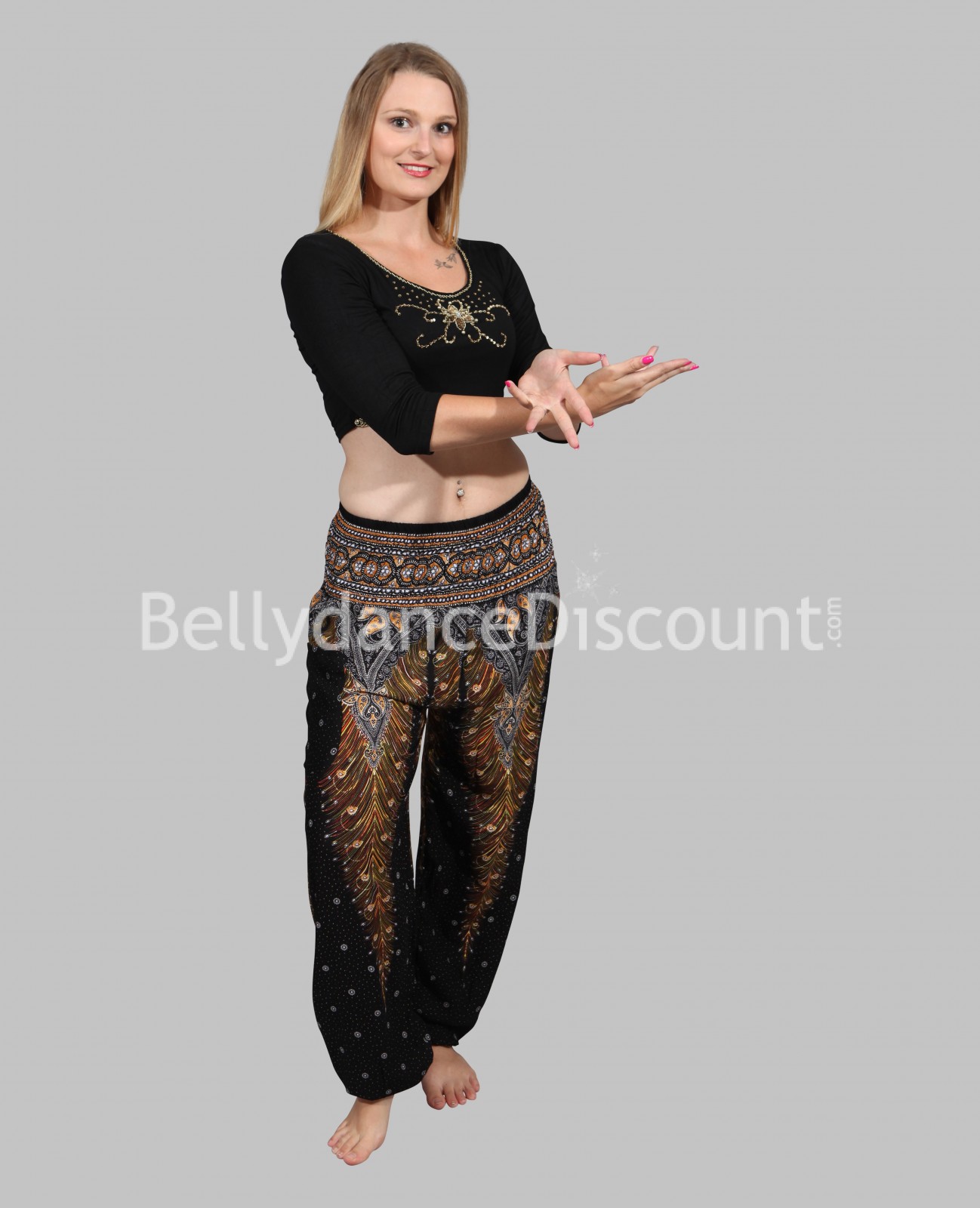 Pantaloni indiani neri