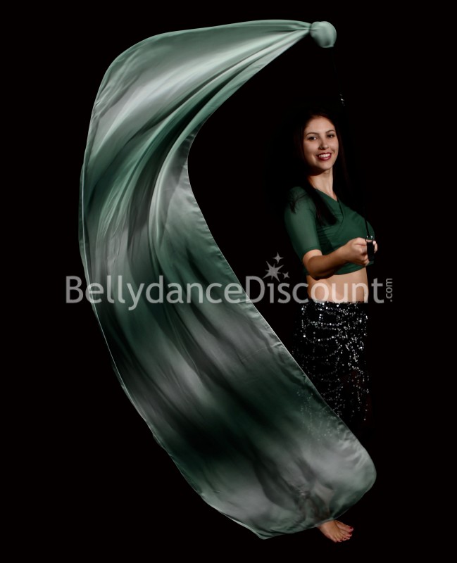 Bellydance Poi Veil green white