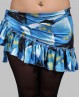 Ceinture de danse orientale à volants imprimée bleue