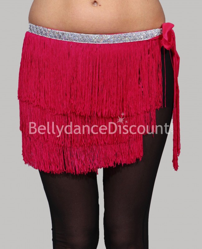 Fuchsia Bellydance belt with fringes