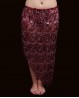 Burgundy embroidered long Bellydance belt/ skirt