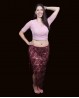 Burgundy embroidered long Bellydance belt/ skirt