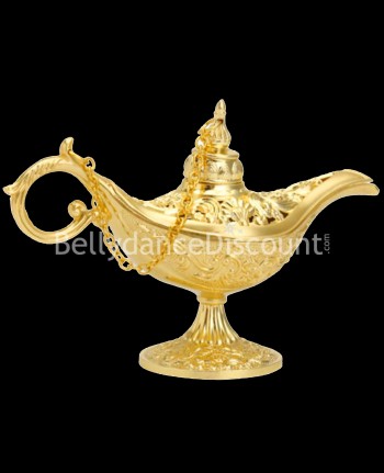 Small Aladdin lamp in golden tin