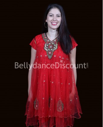 Tunika indisch in Rot Gold