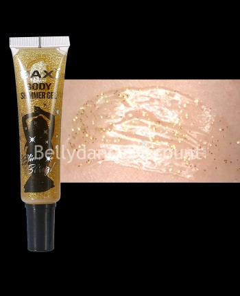 Pailletten Gel für Körper in Gold