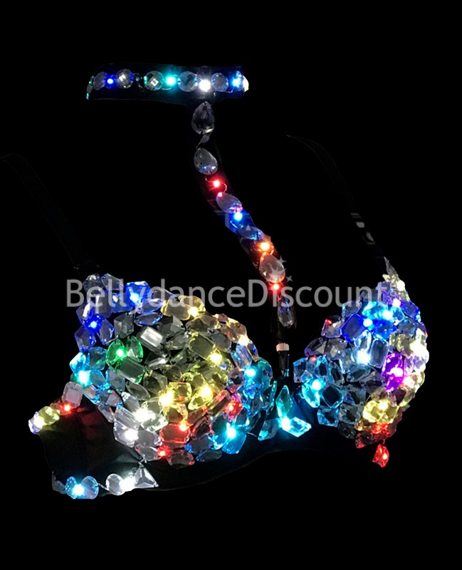Soutien-gorge de danse orientale lumineux
