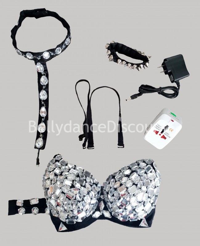 Soutien-gorge de danse orientale lumineux