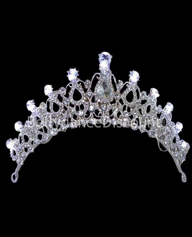 Strass-Steinen-Krone mit LEDs