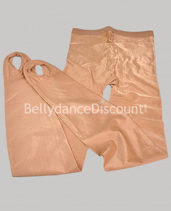 Medias para danza sin pie satinadas - Efecto bronceado