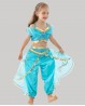 Costume oriental enfant Jasmine bleu or