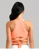 Petit haut de danse saumon à lanières