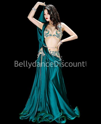 Bellydance costume in green...