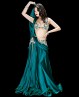 Bellydance costume in green silk