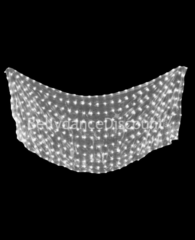 Weiß leuchtender Bauchtanz-Schleier