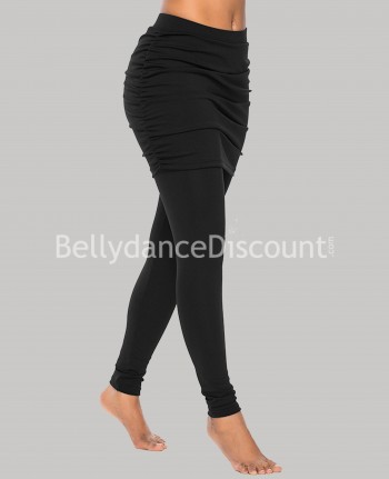 Black dance leggings with overskirt