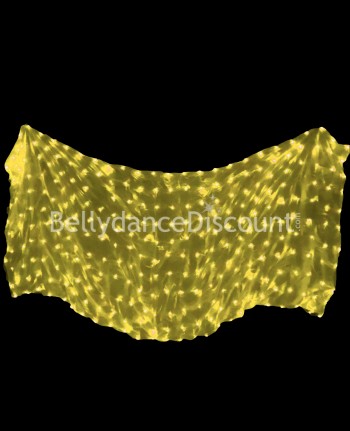 Voile de danse orientale lumineux jaune
