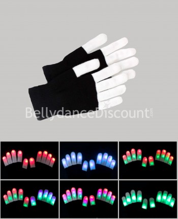 Gants lumineux équipés de Leds